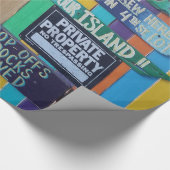 Farbenfrohe Willkommensinsel Zeichen Karibik Geschenkpapier (Ecke)