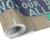 Farbenfrohe Willkommensinsel Zeichen Karibik Geschenkpapier (Rolleneckpunkt)