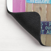 Farbenfrohe Willkommensinsel Zeichen Karibik Mousepad (Ecke)