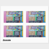 Farbenfrohe Willkommensinsel Zeichen Karibik Rechteckiger Aufkleber (Blatt)