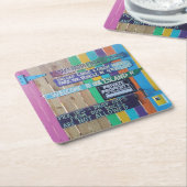 Farbenfrohe Willkommensinsel Zeichen Karibik Rechteckiger Pappuntersetzer (angewinkelt)