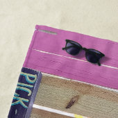 Farbenfrohe Willkommensinsel Zeichen Karibik Strandtuch (Beispiel)