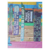 Farbenfrohe Willkommensinsel Zeichen Karibik Tischdecke (Vorderseite)