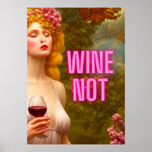 Farbenfrohe Wine Mama Zitat Wein nicht Retro gesty Poster (Vorne)