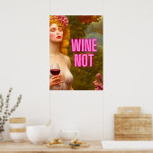 Farbenfrohe Wine Mama Zitat Wein nicht Retro gesty Poster (Küche)
