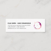 Farbenfrohe Wine Stain Mini Visitenkarte (Vorderseite)