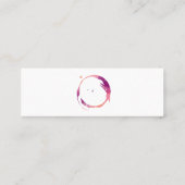 Farbenfrohe Wine Stain Mini Visitenkarte (Rückseite)