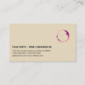 Farbenfrohe Wine Stain Visitenkarte (Vorderseite)