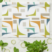 Farbenfrohe Winkel Mitte des Jahrhunderts Modernes Geschirrtuch (Gefaltet)