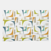 Farbenfrohe Winkel Mitte des Jahrhunderts Modernes Geschirrtuch (Horizontal)