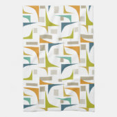 Farbenfrohe Winkel Mitte des Jahrhunderts Modernes Geschirrtuch (Vertikal)