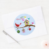 Farbenfrohe Winter Birds Stickers (Umschlag)