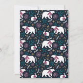 Farbenfrohe Winter ONEderland Geburtstag Einladung (Rückseite)