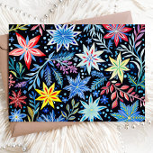 Farbenfrohe Winterblumenmuster Weihnachten