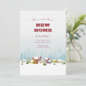 Farbenfrohe Winterlandschaft Ankündigung (Stehend Vorderseite)