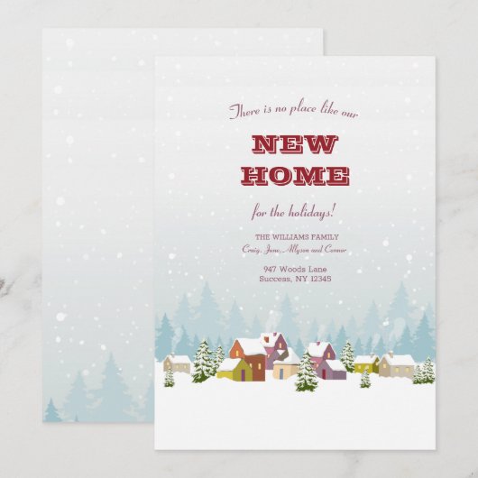 Farbenfrohe Winterlandschaft Ankündigung (Vorne/Hinten)