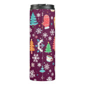 Farbenfrohe Wintermuster Thermosbecher (Rückseite)