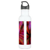 Farbenfrohe Wirbel, Abstrakter bemalteter Crayon Edelstahlflasche (Rückseite)