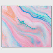 Farbenfrohe Wirbel aus abstraktem Marmor Geschenkpapier (Flach)