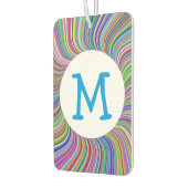 Farbenfrohe Wirbel aus Lissabon Mit Monogramm Spir Autolufterfrischer (Links)