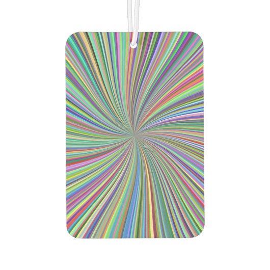 Farbenfrohe Wirbel aus Lissabon Mit Monogramm Spir Autolufterfrischer (Rückseite)