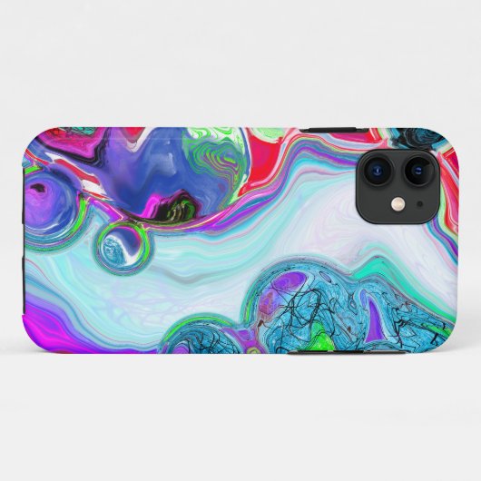 Farbenfrohe Wirbel Case-Mate iPhone Hülle (Rückseite (Horizontal))