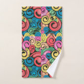 Farbenfrohe Wirbel der Abstrakten Kunst Badhandtuch Set (Handtuch)