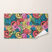 Farbenfrohe Wirbel der Abstrakten Kunst Badhandtuch Set (Handtuch)