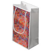 Farbenfrohe Wirbel Geschenktasche Kleine Geschenktüte (Rückseite Schrägansicht)