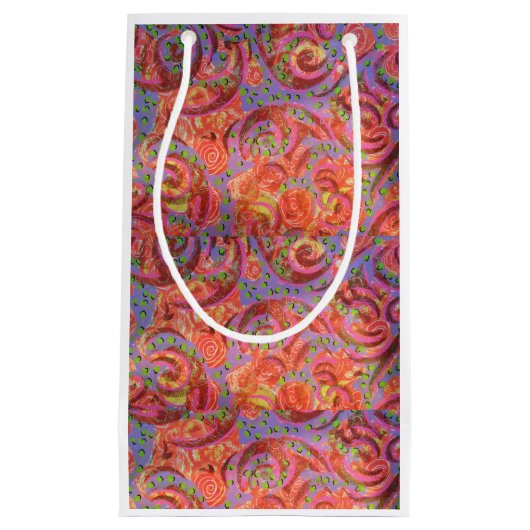 Farbenfrohe Wirbel Geschenktasche Kleine Geschenktüte (Vorderseite)