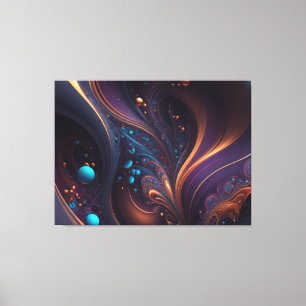 Farbenfrohe Wirbel Malerische Lila Leinwand Kunst,