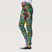 Farbenfrohe Wirbel mit farbenfrohen Farben wie Des Leggings (Links)