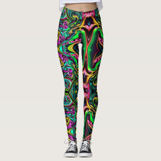 Farbenfrohe Wirbel mit farbenfrohen Farben wie Des Leggings
