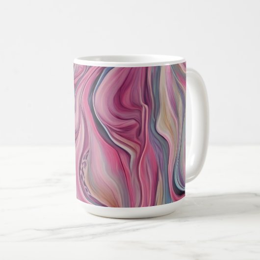 Farbenfrohe Wirbel Tasse (VorderseiteRechts)