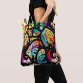 Farbenfrohe Wirbel verkleiden verkleideten Glass-L Tasche (Von Nahem)