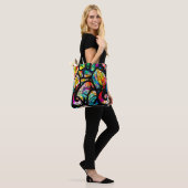 Farbenfrohe Wirbel verkleiden verkleideten Glass-L Tasche (Am Model)