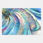 Farbenfrohe, wirbelnde Blätter exotischer Blume (Vorderseite 3)