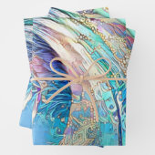 Farbenfrohe, wirbelnde Blätter exotischer Blume (Beispiel)