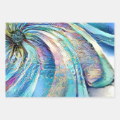 Farbenfrohe, wirbelnde Blätter exotischer Blume (Vorderseite)