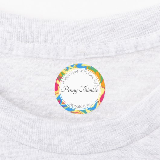 Farbenfrohe, wirbelnde Farbe Etiketten (Befestigt)