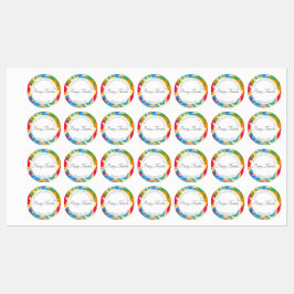 Farbenfrohe, wirbelnde Farbe Etiketten