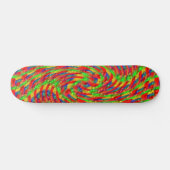 Farbenfrohe, wirbelnde Farben und Wassertropfen Skateboard (Horizontal)