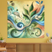 Farbenfrohe wirbelnde Natur Design Leinwand Art (Insitu (Wohnzimmer))