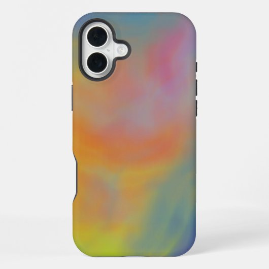 Farbenfrohe wirbelnde Wolken iPhone Hülle (Rückseite)
