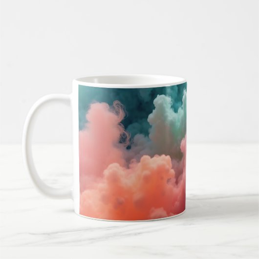 Farbenfrohe Wirbelwolken Kaffeetasse (Links)