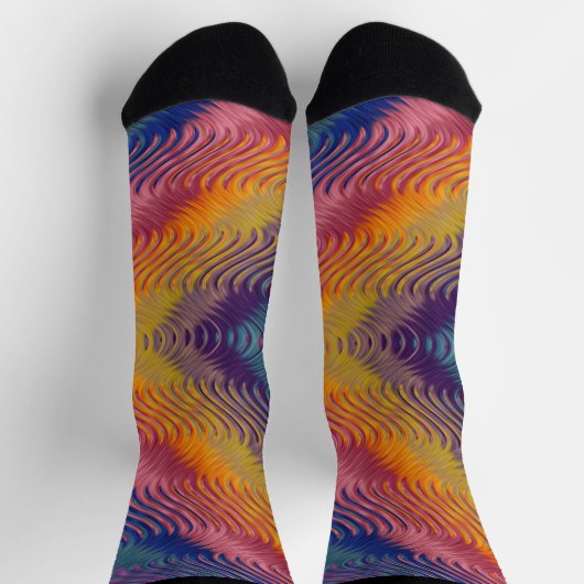 Farbenfrohe Wirble Metallic Effect Look Socken (Oben)