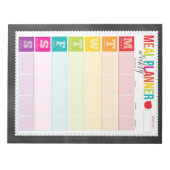Farbenfrohe Wochenmehlplaner Grosses Notepad Notizblock (Vorderseite)