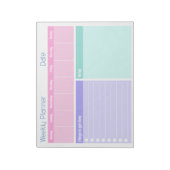 Farbenfrohe Wochenplaner Notepad Notizblock (Rotiert)
