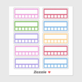 Farbenfrohe wöchentliche Habit-Tracker Aufkleber