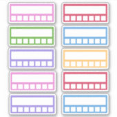 Farbenfrohe wöchentliche Habit-Tracker Aufkleber (Vorderseite)